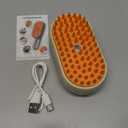 Steam Cat Brush, 3 in 1 Cordless Cat Steam Brush Built-in Lithium Battery, Silicone Massaging Grooming Brush, Remove Static Flying Hair，Pet Hair Cleaning Brush Comb for Cats Dogs(Beige)