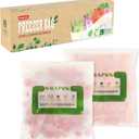 100% Compostable Freezer Bags Biodegradable Gallon Storage Bag Eco Friendly Quart Size Bag for Vegetables, Fruits or Meats, 50 Count