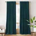 Living Room Curtains, Vintage Velvet Drape Soft Durable Texture Room Darkening Privacy Window Treatment Decorative Backdrop Thermal Curtain for Bedroom, W52 x L90 inch, 2 Panel