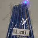 Macarrie 24 Packs Flameless Taper Candles Battery Operated Fake 11 Inch Long Candlelight LED Flameless Candlesticks Flickering Tapered for Spring Summer Wedding(Blue)