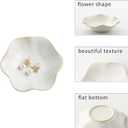 Jewelry Dish Tray, Ring Dish, Ceramic Trinket Tray, Key Bowl, Decorative Plate, for Friends Sisters Daughter Mother (Milky White)