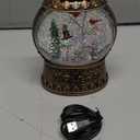 Christmas Snowman Snow Globe, Cardinal Musical Snow Globe Lantern Lights with 6H Timer Battery & USB Powered, Retro Style Holiday Glitter Globe for Xmas Home Decoration Holiday Party Gifts (Xty-3xrhn)