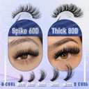 Lash Extension Kit Fluffy Eyelash Extension Kit 60D+80D Thick Lash Clusters Kit with Lash Bond and Seal Wispy Individual Eyelashes Cluster with Lashes Tweezers by TOOCHUNAG(280Pcs,10-18mm)