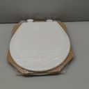 Bemis 500EC Durable Wood Toilet Seat with Easy Clean Hinges, Made in USA, Round, White