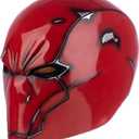 Red Helmet Deluxe Cosplay Prop UV Bright Surface Collectors Edition Halloween Costume Mask Props