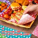 Fulmoon 300 Sheets Waxed Deli Paper Sheets for Food 12 x 12 Inch Polka Dot Dry Wax Paper Greaseproof Food Basket Liners Sandwich Wraps for Wrapping Bread Baking BBQ Picnic Party (Multicolor)