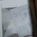 Muwuele Solid Wood Nightstand, Narrow Night Stand for Small Spaces, Bedroom, Cute Fluted Bedside Tables with 2 Drawers for Kids, Walnut