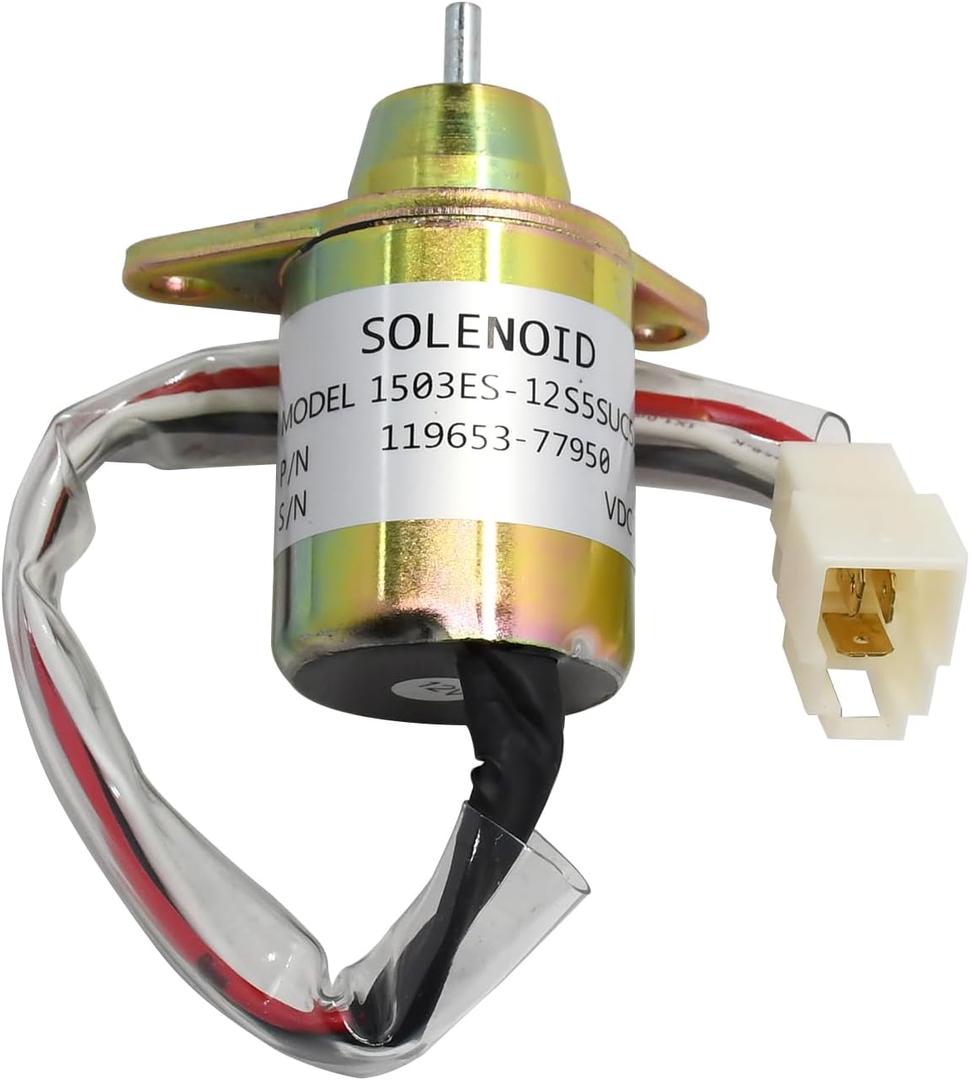 119653-77950 119285-77950 Solenoid Valve 12V Fuel Shut Off for Yanmar Kubota John Deere 1503ES-12S5SUC5S SA-4562T