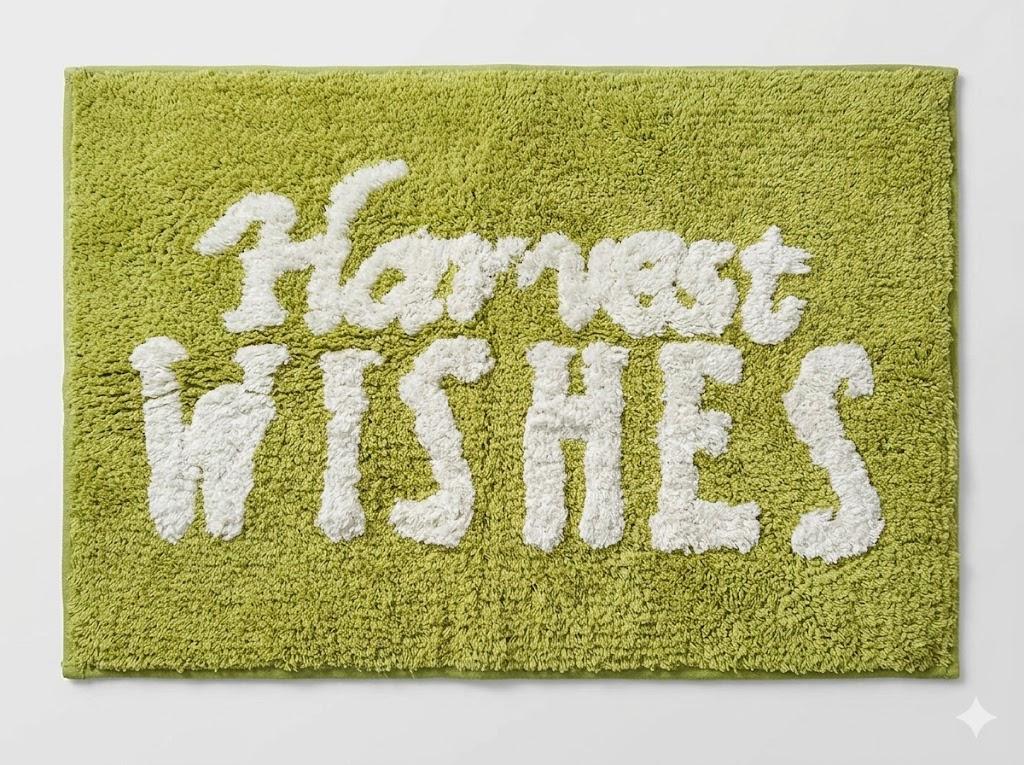 HOMEWEAR Ultrasoft Bath Mat Harvest Wishes Green
