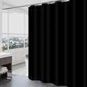 DEARARTBath Black Shower Curtain Liner Quick Dry, 78''W 72''H inch Cloth Shower Curtain with Grommet & Hooks, Water Resistant Waterproof Washable Easy Clean