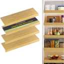 Bamboo Wire Shelf Covers, 40" W x 12" D, 4-Pack, Natural