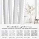 White Boho Fabric Shower Curtain 72 x 72 Inches, Modern Shabby Chic Textured Tufted Chevron Striped Minimalist Cloth Bathroom Shower Curtain