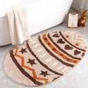 Dunzy Easter Bathroom Rug 20 x 30 Inch Easter Egg Rug Bath Mat Vintage Spring Bathroom Decor Soft and Absorbent Non Slip Cute Bath Mat for Bedroom Living Room Outdoor Home Party Decor