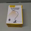 Glocusent 5W Clip on Light, 36LED Eye Caring Reading Light for Bed, 3 Colors & 5 Brightness Clip on Lamp with Adapter, Perfect Reading Light for Bed with Clamp/Bunk Bed/Headboard/Table/Desk (Black)