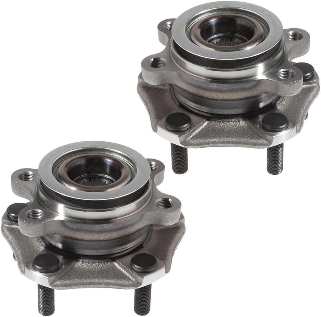 KEYOOG 2Pcs 513364 (5 Lug) Front Wheel Hub and Bearing Assembly Fit For 2015-2018 Chevy City Express [13-17 Ni-ssan Leaf /2013 2014 2015 2016 2017 2018 2019 NV200 / Sentra ]