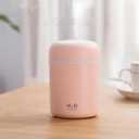 Portable Mini Humidifier, Colorful, Cool Mist, USB Powered. Perfect for Bedroom, Office & Car (300ml, Pink)