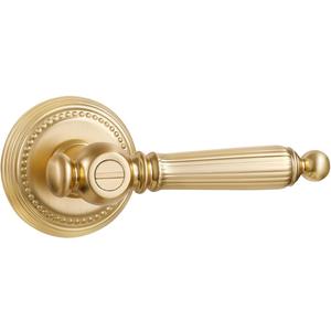 2 Pack Gold Door Lever Privacy Brushed Brass Door Handle Door Lever Bedroom and Bathroom Zinc Alloy