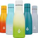 BJPKPK Insulated Water Bottle 12oz Small Stainless Steel Water Bottles Reusable Metal Thermal Keep Cold and Hot, Elegant Green