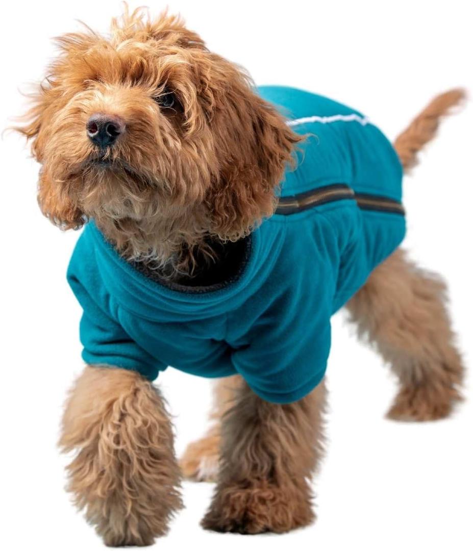 BoxDog Polar Fleece Warm Dog Jacket (Medium) (Blue)
