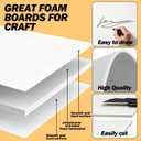6 Pack 36" x 48" Foam Board,0.23 Inch Thick White Foam Poster Board, Large Acid-Free Foam Core Board, Polystyrene Rigid Foamboard for Backdrop, Display, Mounting, Sign Making