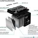 Mighty Max ML50-12 -12 Volt 50 AH, Nut and Bolt (NB) Terminal, Rechargeable SLA AGM Battery
