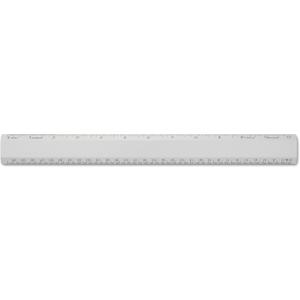 Alumicolor - 1112-1 Aluminum Desk Ruler, 12IN, Silver