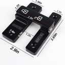 Flip Door Lock Black 180 Degree Thickened Bifold French Door Lock Latch for Gate Barn Garage Shed Window Cabinet Liquor Black