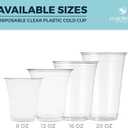 [200 COUNT]HAKOWARE 8 oz Clear Disposable Plastic Cups, Disposable Cold Cup 8 oz for Wedding & Party, Plastic Soda Cups, Disposable Clear Drinking Cup for Iced Coffee & Cold Beverage