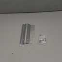 12 Pack French Cleat Hanger Headboard Wall Mounting Brackets Cleat Picture Hanger Kit Z Bar Supports with Plastic Expansion Tube Screws Silicone Dots for Picture Mirror Whiteboard (6 Inch)