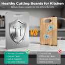 Katuchef Titanium Cutting Board - Upgraded 100% Pure Titanium Cutting Boards for Kitchen Non Toxic, Double Sided Food Grade Hygiene Non Moldy Dishwasher Safe Meat Fruit Metal Board (2PC 11*15.5 Inch)
