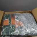 Cute Aesthetic Bedroom Rug, Ultra Thin Vintage Abstract 8×10 Carpet Washable, Boho Floral Botanical Area Rug for Living Room Entryway Kitchen Dorm, Green Woodland Forest Nature Kids Rug Nursery Carpet