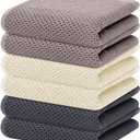 Homaxy 100% Cotton Waffle Weave Kitchen Dish Towels, Ultra Soft Absorbent Quick Drying Cleaning Towel, 13 x 28 Inches, 6-Pack, Mixed Color