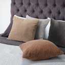 Colingmill 6 Pcs Throw Pillow Covers 18x18 Inch Modern Farmhouse Cushion Cover Soft Corduroy Boho Striped Square Pillow Case for Couch Bed Sofa Living Room Home Decoration(Neutral)