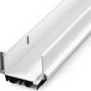 FoldTier 1-3/4 x 36 Adjustable Double Bubble Door Sweep Bottom of Door, Under Doors Seal for Exterior Doors, Energy Efficient Draft Stopper, Slide to Install, Blocks Dust/Insects/Noise(White)