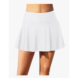 Tempt Me Women High Waisted Swim Skirt Swimsuit Skirted Bottom Athletic Bathing Suit Skirt with Panty XL