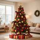 Chuangdi 3 Roll Velvet Ribbon Spool Wide Single Face Ribbons 150 Yards Vintage Velvet Ribbon for Gift Wrapping Crafts Christmas Decoration(1 Inch X 50 Yards,Burgundy)