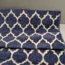 Unique Loom Trellis Collection Area Rug - Philadelphia (2' x 6' 1" Runner Dark Blue/Navy Blue)