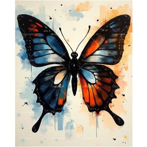 TAOPAOLAB Animal Paint by Numbers Kit for Adults - DIY Colorful Butterfly Painting on Canvas 16x20In, Acrylic Paint Set, Suitable for Beginners, Art for Home Decoration or Gifts