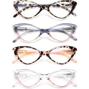EYEURL Cat Eye Reading Glasses for Women Blue Light Blocking Readers 1.00