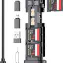 BUDI Multifunctional 9 in1 SD Card Reader Cable and USB 3.0 TF/SD Type-C with OTG Adapter for iPhone Android and Computer Memory Stick Plug and Play (Upgrade Version)