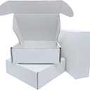 Small White Box 6 x 6 x 2 Inch 50 Pack Recyclable Corrugated Gift Mailers Storage Business Packaging Shipping Boxes