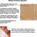 JCJMY 24x24 Picture Frame White with 20x20 Mat, Display Photo 20x20 with Mat or 24 x 24 Without Mat, Wall Hanging Large 24x24 Poster Frame with Shatter Resistant Plexiglass, White