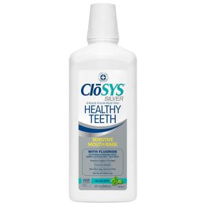 CloSYS 32 Oz Healthy Teeth & Ultra Sensitive Unflavored Mouthwashes with Flavor Dropper