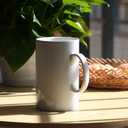 Smilatte 28 OZ Extra Large Ceramic Coffee Mug, M018 Classic Porcelain Boss Super Big Tea Cup with Handle for Office and Home, White