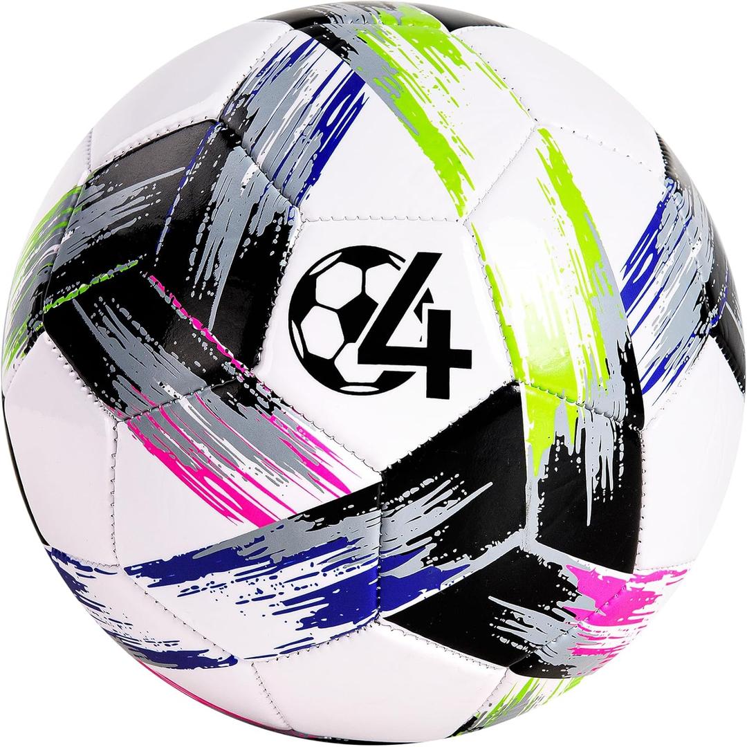 Soccer Ball Size 2/3/4/5 with Pump & Bag, Deflated Ball - 1, 2, or 3 Pack - Classic Black & White - Durable Soccer Ball for Indoor/Outdoor Use - Ideal Soccer Gift for Toddlers, Kids, Youth & Adults