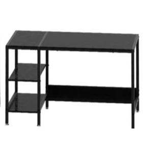 MINOSYS Computer Desk - 47” Gaming Desk, Home Office Desk with Storage, Small Table with Monitor Stand, Storage Space-Savor, Modern Table, Black