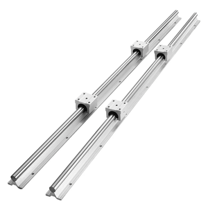 Linear Rail Slide SBR20-1200mm 2 PCS and 4 PCS SBR20UU Slide Blocks Linear Guide Rail and Bearings Kit for Automated Machines DIY Project CNC Router Machines