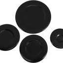 DOITOOL Gas Stove Burner Caps Replacement Kit 4 Pieces 3.93 Inch Fire Covers for Stove Burner Heads Even Heating Gas Hob Covers Kitchen Accessories