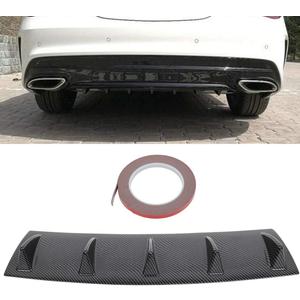 FINDAUTO PP Universal Rear Bumper Lip Diffuser Spoiler 5 Shark Fin Style Fits for Most Cars Trunk Lip Spoiler