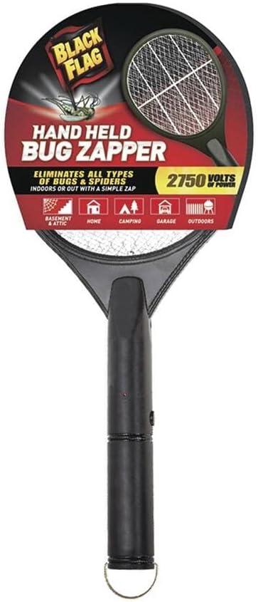 Black Portable Handheld Bug Zapper Insect Killer Racket